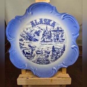 Blue Alaska Souvenir Decorative Plate